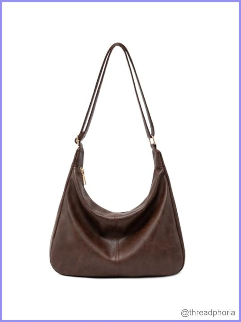 Women's Vegan Leather Hobo Bag Foldable Crossbody Purse Shoulder Handbag